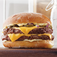 Double Cheeseburger 350 g BURGERS la Rexo LunchBox TEST din Târgu Mureş
