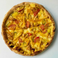 NEW ! Chedar Chicken 690 g PIZZA STANDARD 32 cm (REȚETĂ NOUĂ) la Rexo LunchBox TEST din Târgu Mureş