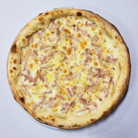 NEW ! Pizza Carbonara 630 g PIZZA STANDARD 32 cm (REȚETĂ NOUĂ) la Rexo LunchBox TEST din Târgu Mureş