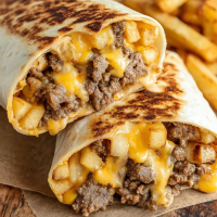 Cheesy Bacon Fries Burrito 350 g NEW !! TEX-MEX FIESTA  la Rexo LunchBox TEST din Târgu Mureş